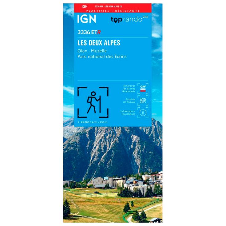 IGN Karte 3336ETR les Deux Alpes, Olan, Muzelle, Parc national des Ecrins - Résistante Präsentation