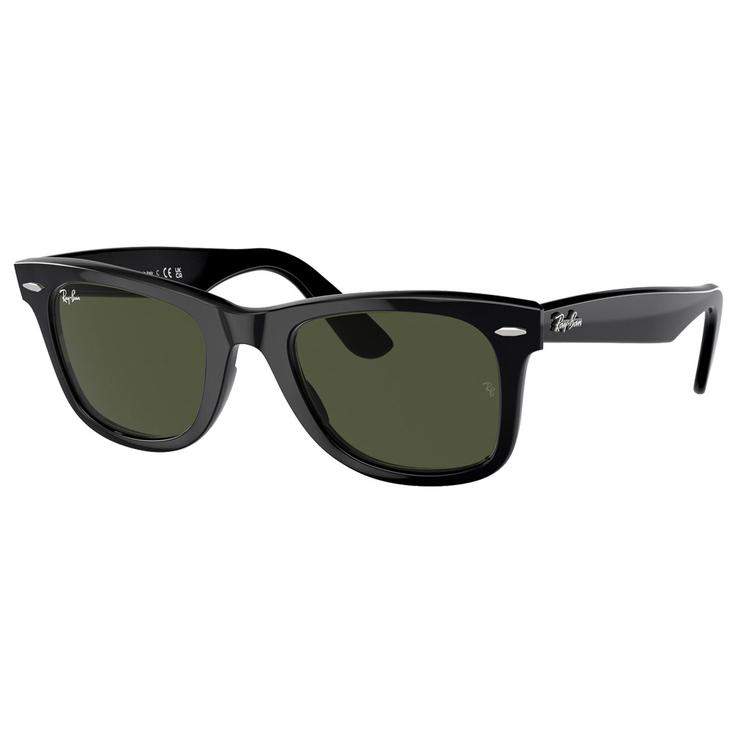 Ray Ban Gafas RB2140 Original Wayfarer Classic Polished Black Green G-15 Presentación
