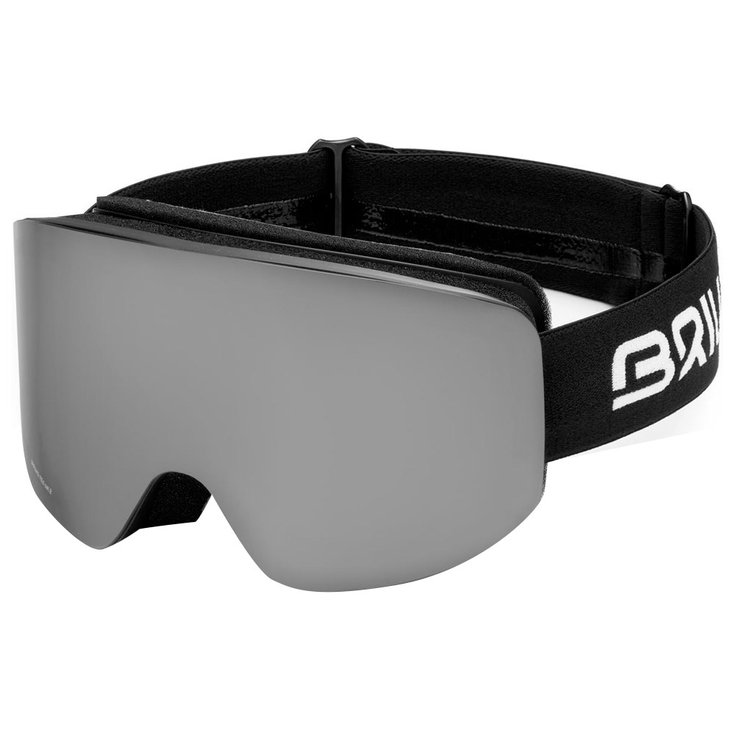 Briko Masque de Ski Borealis Magnetic 2 Lenses Matt Black Silver Mirror + Pink Présentation