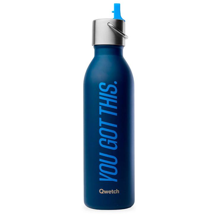 Qwetch Cantimplora Active 600 ml (Bouchon Sport) Level Up Bleu Nuit Presentación