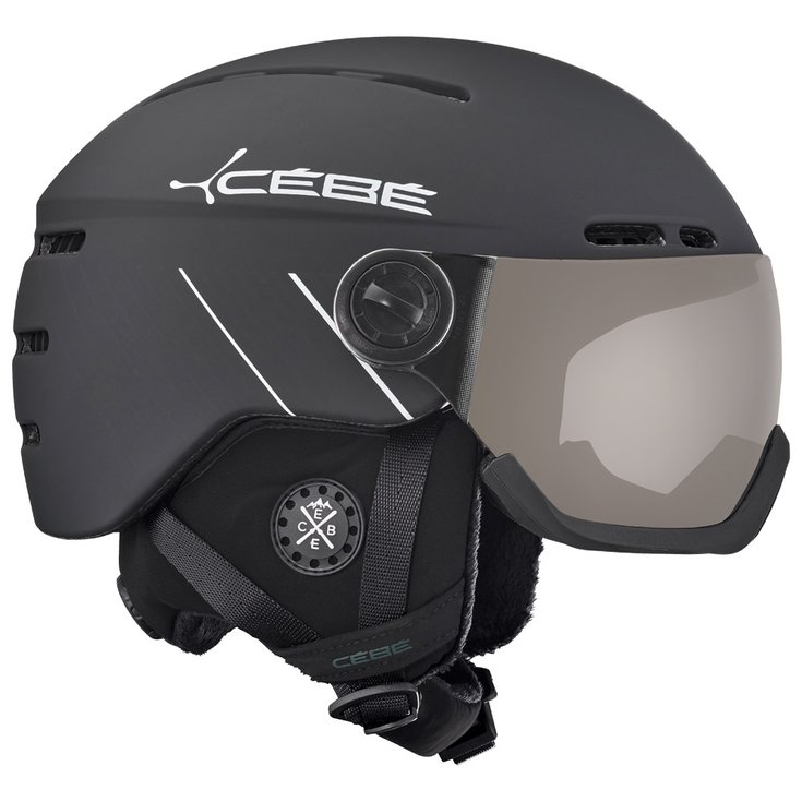 Cebe Visor helmet Fireball Matt Black White Line - Pc Vario Perfo Grey Cat.1-3 Overview