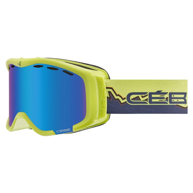 Cebe Masque de Ski Cheeky Matt Lime Blue Mountain Brown Flash Blue Profil