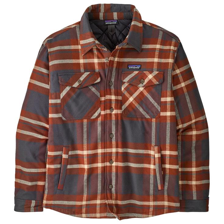 Patagonia Giubbotto Street Lightweight Insulated Fjord Flannel Shirt Ink Black Presentazione