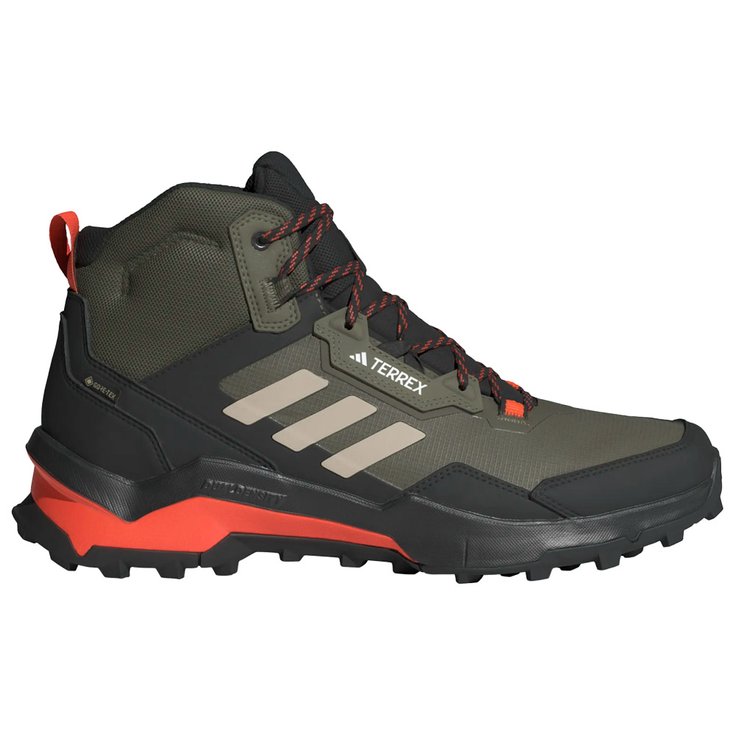adidas Hiking shoes Terrex Ax4 Mid Gore-Tex Olive Strata Wonder Beige Core Black Overview
