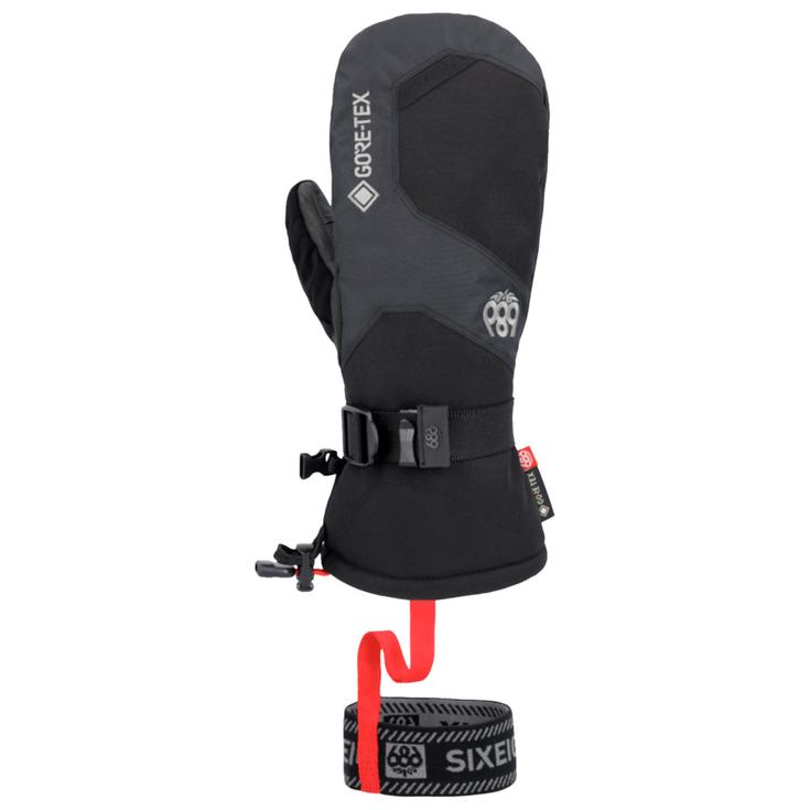686 Mitten Gore-Tex Leather Linear Mitt Black Overview