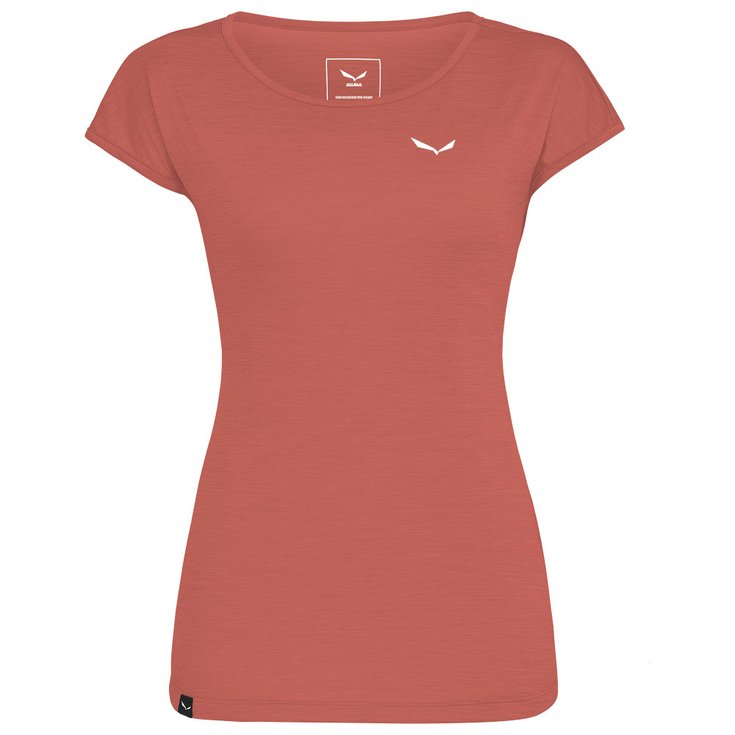 Salewa Wander-T-Shirt Puez Melange Dry W Etruscan Red Melange Präsentation