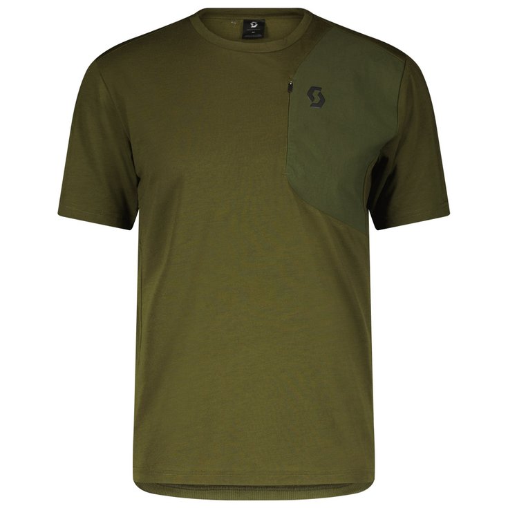 Scott Tee-shirt de rando Dri Pocket Shortsleeve Fir Green Presentación