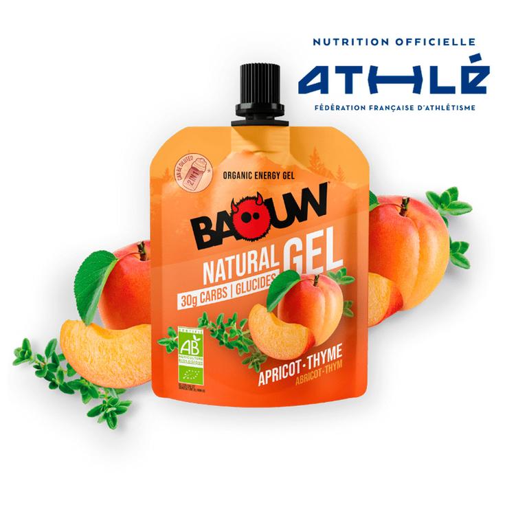 Baouw Energiegel Gel Naturel Bio 85 g. Abricot Thym Präsentation
