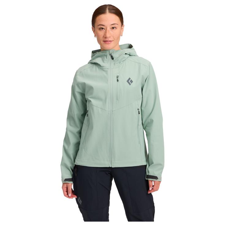 Black Diamond Giubbotto tecnico W Dawn Patrol Softshell Agave Presentazione
