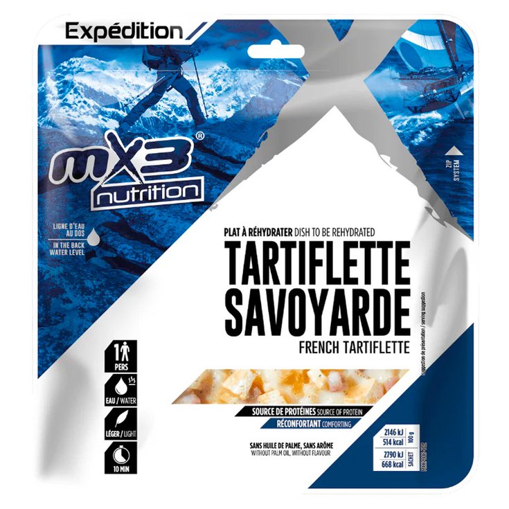 MX3 Repas Lyophilisé Tartiflette Savoyarde Présentation