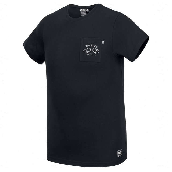 Picture Tee-Shirt Wasted Pocket Black Overview