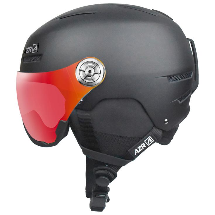 AZR Visor Helm Slider Visor Noir Mat Irisé Rouge Multicouche Voorstelling
