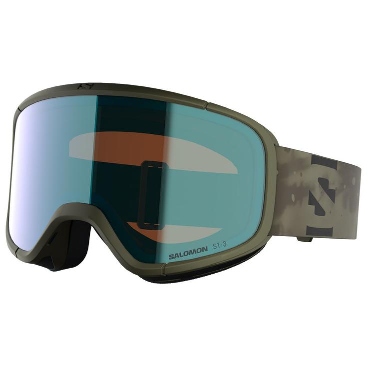 Salomon Skibrillen Aksium 2.0 Olive Night Photo Multilayer Blue Voorstelling