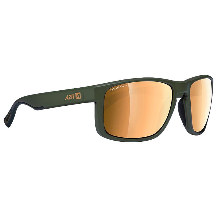AZR Sonnenbrille Everest Kaki Mat Multicouche Gold Präsentation