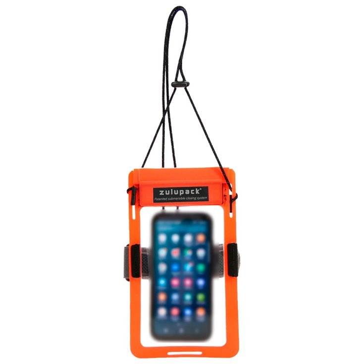 Zulupack Wasserdichte Tüte Phone Pocket Orange Fluo Präsentation