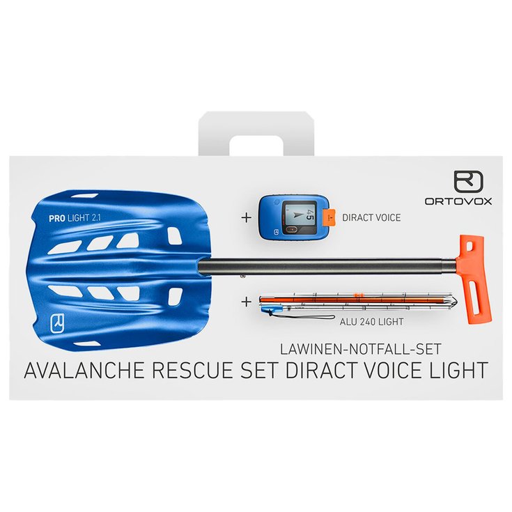 Ortovox Pack ARVA Rescue Set Diract Voice Light Blue Ocean Presentación