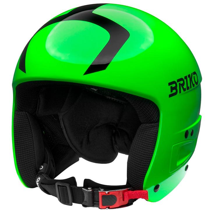 Briko Helmet Vulcano Fis 6.8 Junior Shiny Neon Green Black Overview