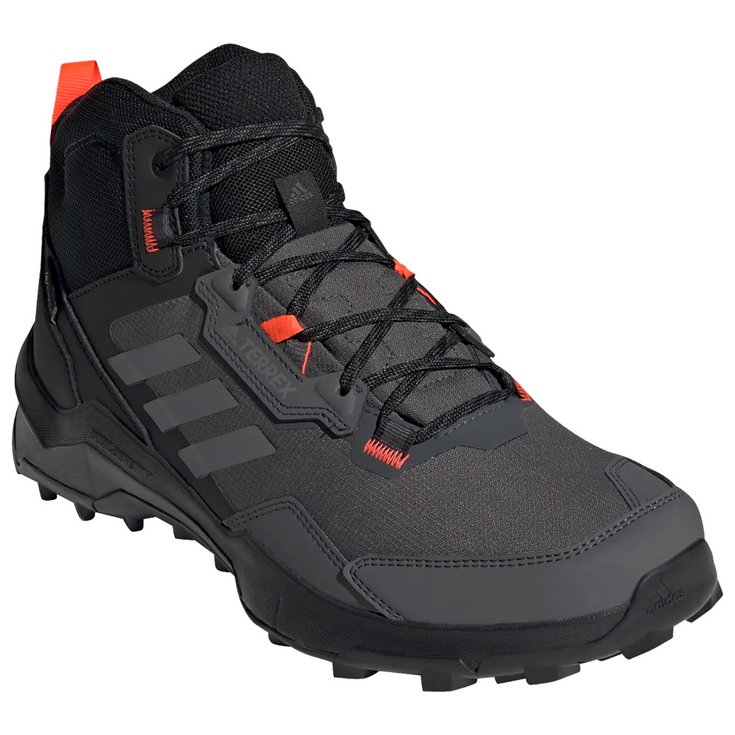 Adidas Hiking shoes Terrex Ax4 Mid Gtx Grefiv/Grefou/Solred Overview