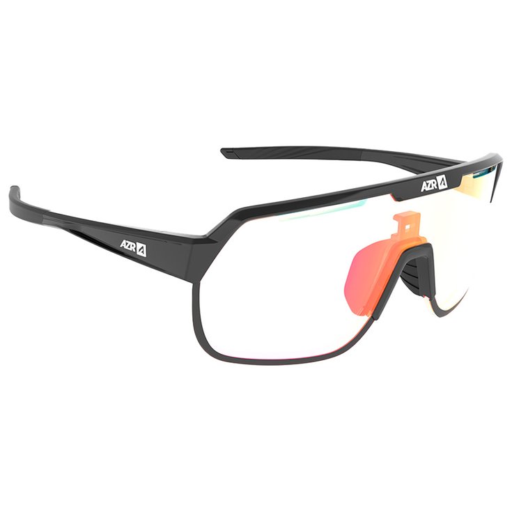 AZR Lunettes de soleil Victory Rx Noire Vernie Photochromique Irisé Rouge Présentation