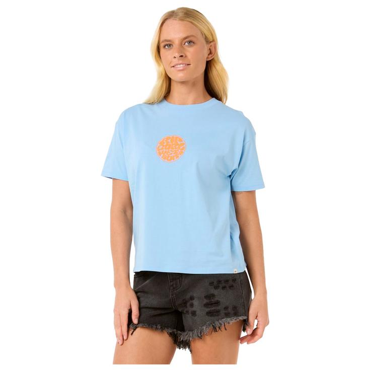 Rip Curl Tee-Shirt Icons Of Surf Relaxed Mid Blue Orange Overview