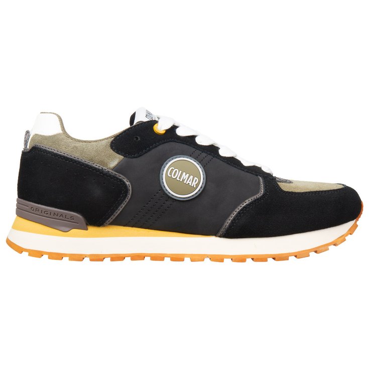 Colmar Shoes Travis Block Black-Military Green Ochre Overview