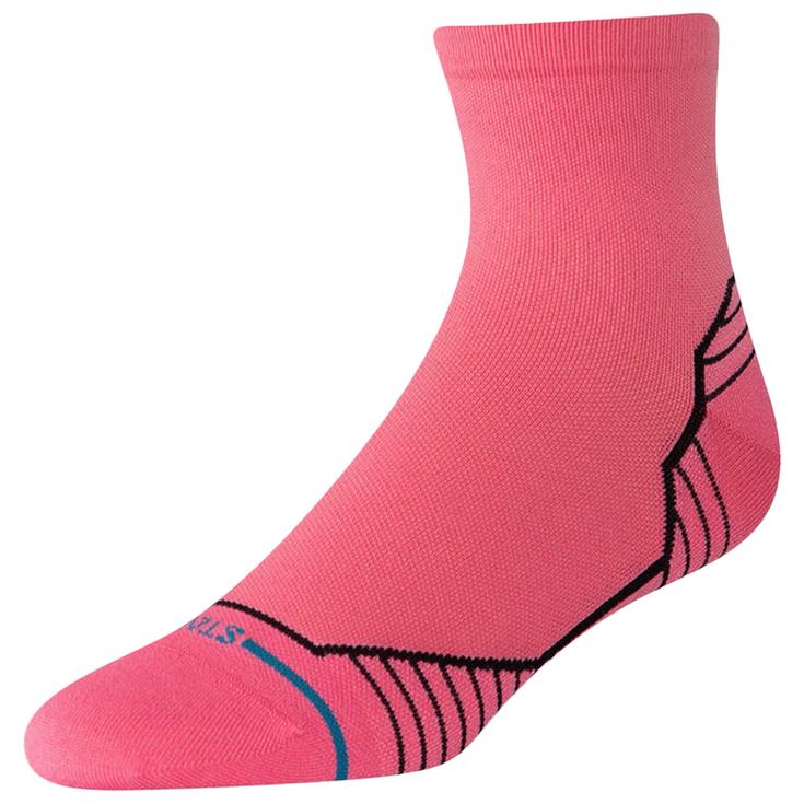 Stance Socks Perf Run Womens Quarter Ultralight Cushion Sock Variegated Pink Overview
