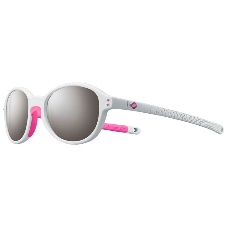 Julbo Sunglasses Frisbee Gris Clair Rose Fluo Spectron 3+ Silver Flash Overview