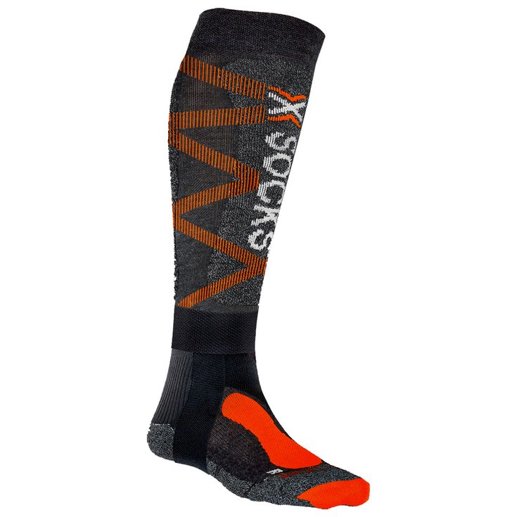 X Socks Chaussettes Ski Light 4.0 Noir Orange Présentation
