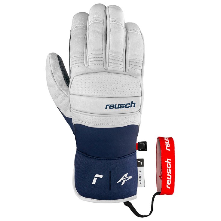 Reusch Gloves Alexis Pinturault White Dress Blue Overview