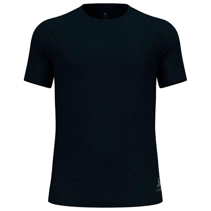 Odlo Tee-shirt de trail Essential 365 Tee Shirt Crew Neck Short Sleeve Black Melange Présentation