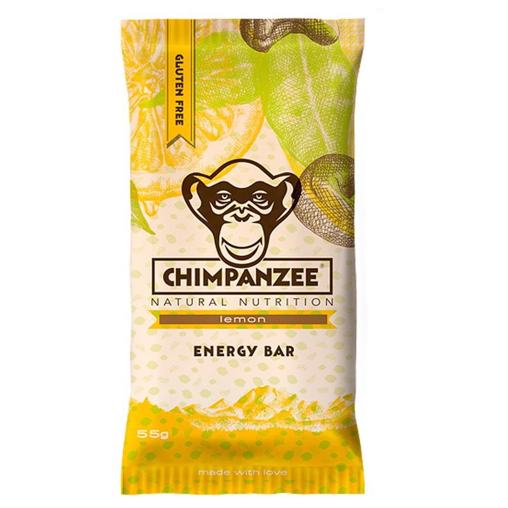 Chimpanzee Barre Energétique Energy Bars Lemon (Vegan / Glu Ten Free) Présentation