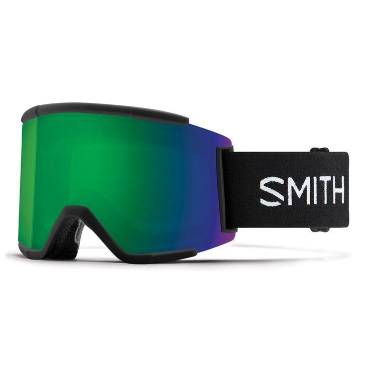 Smith Goggles Squad XL Black ChromaPop Sun Green Mirror + ChromaPop Storm Rose Flash Overview