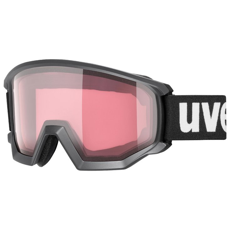 Uvex Maschera Athletic V Black Mat Variomatic Pink Presentazione