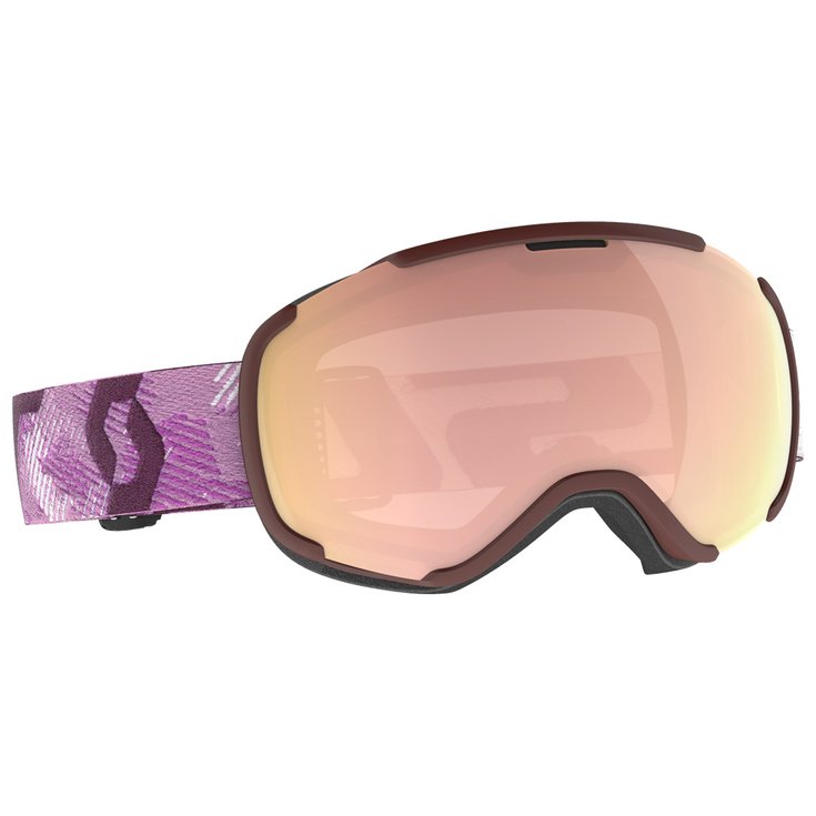 Scott Masque de Ski Faze 2 White/cassis Pink Enhancer Rose Chrome Présentation