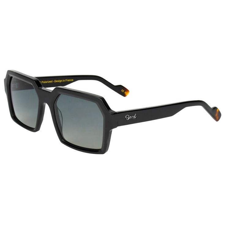 Binocle Eyewear Zonnebrillen Tyler Shiny Black Gradient Grey Polarized Voorstelling