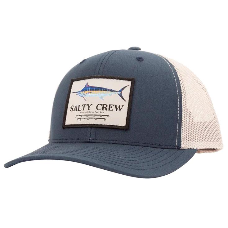 Salty Crew Petten Marlin Mount Retro Trucker Navy Silver Voorstelling