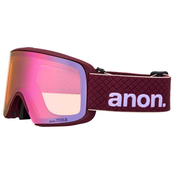 Anon Skibrille M6S Deep Cherry Perceive Cloudy Pink + Perceive Variable Blue Präsentation