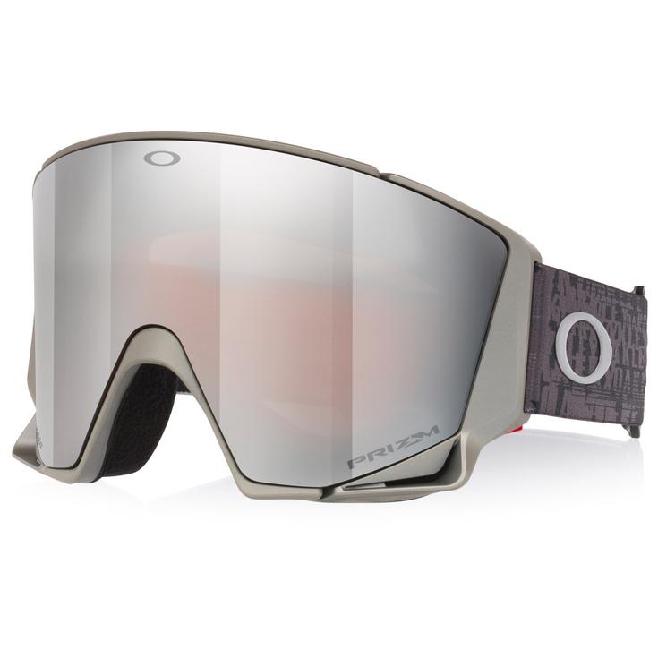 Oakley Skibrille Flow Scape L Black Bark Fade Przm Black + Prizm Iced Iridium Präsentation