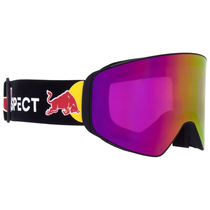 Red Bull Spect Goggles Jam Matt Black Purple Burgundy Mirror + Cloudy Snow Overview