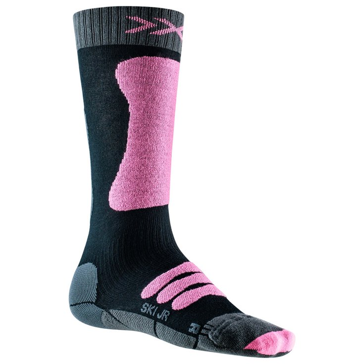 X Socks Socken Ski Junior 4.0 Anthracite Melange Magnolia Präsentation