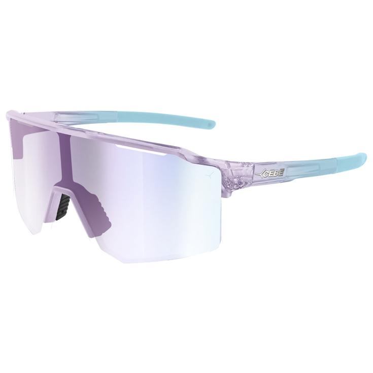 Cebe Zonnebrillen Outflow 2 S Lite Crystal Trans Lilac Vario Grey Cherry Pink Revo Voorstelling