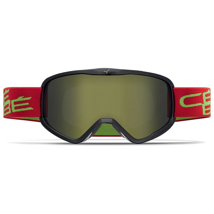 Cebe Masque de Ski Razor L Matte Black Red Lime Dark Smoke Flash Gold Présentation