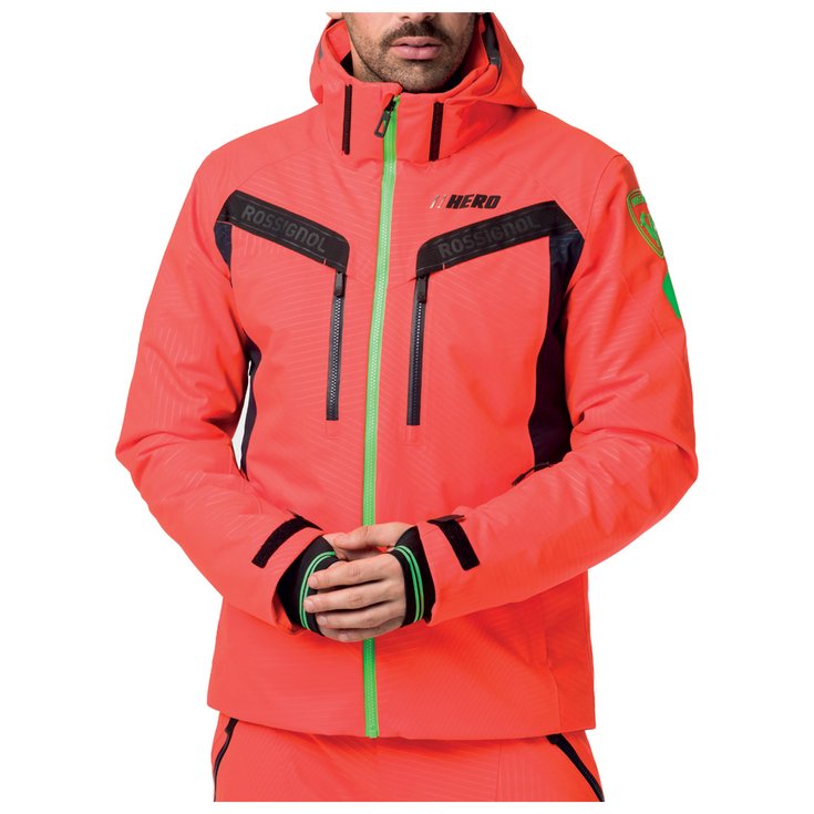Rossignol Ski Jacket Hero Aile Neon Red Overview