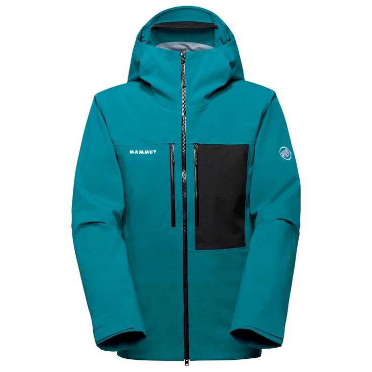 Mammut Ski Jacket Stoney Hs Hooded Jacket Men Deep Teal Black Overview
