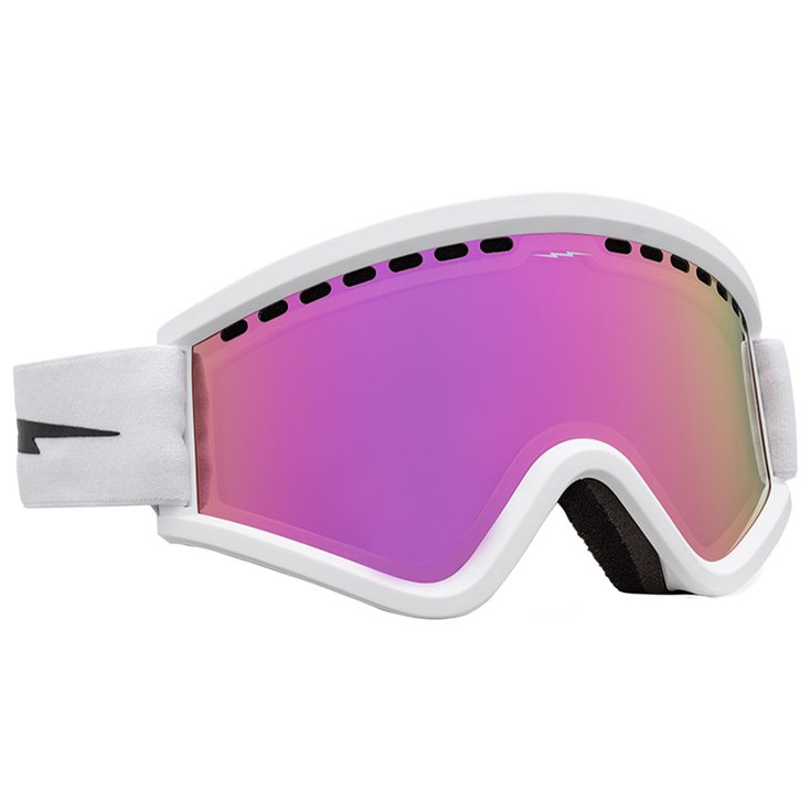 Electric Masque de Ski Egv Matte White Pink Chrome Présentation