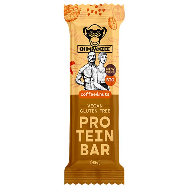 Chimpanzee Barrette energetiche Organic Protein Bar 45 g. Coffee Nuts Presentazione