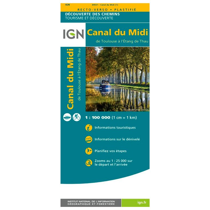 IGN Kaart Le Canal du Midi Voorstelling