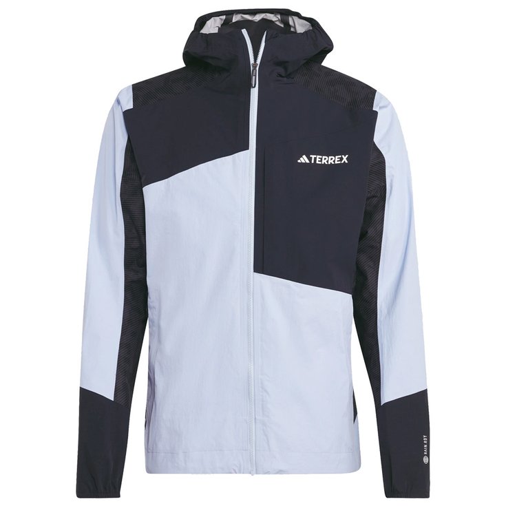 adidas Hiking jacket XPR Hybride RR J Blue Dawn Black Overview