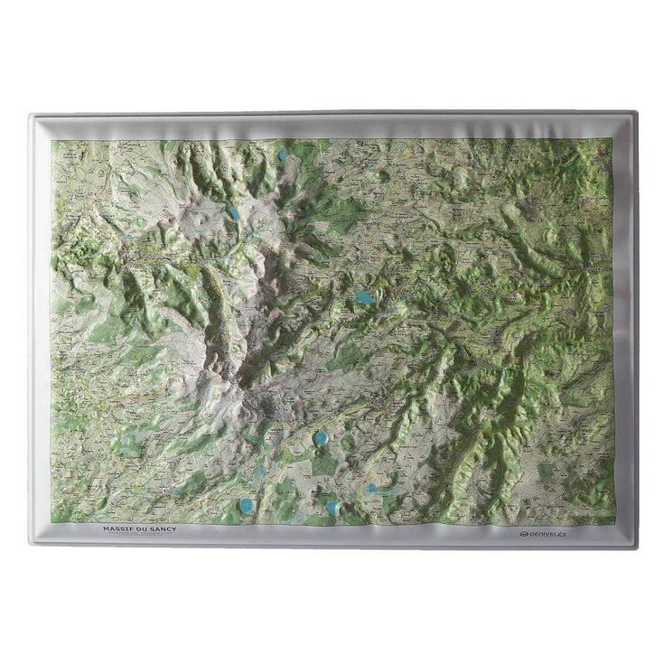 Deniveles Raised-relief map Massif Du Sancy (Été) Overview
