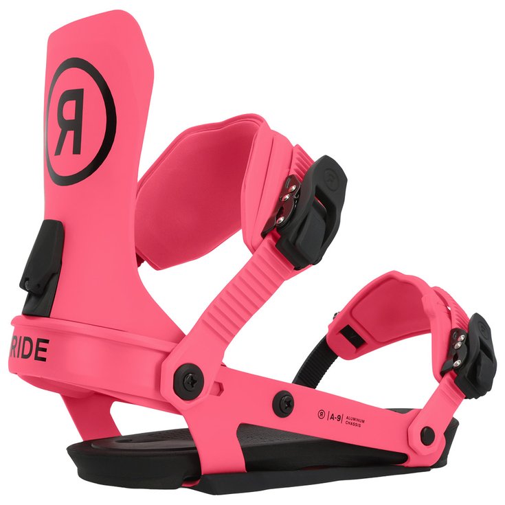 Ride Fijaciones snowboard A-9 Pink Pink Pink Presentación